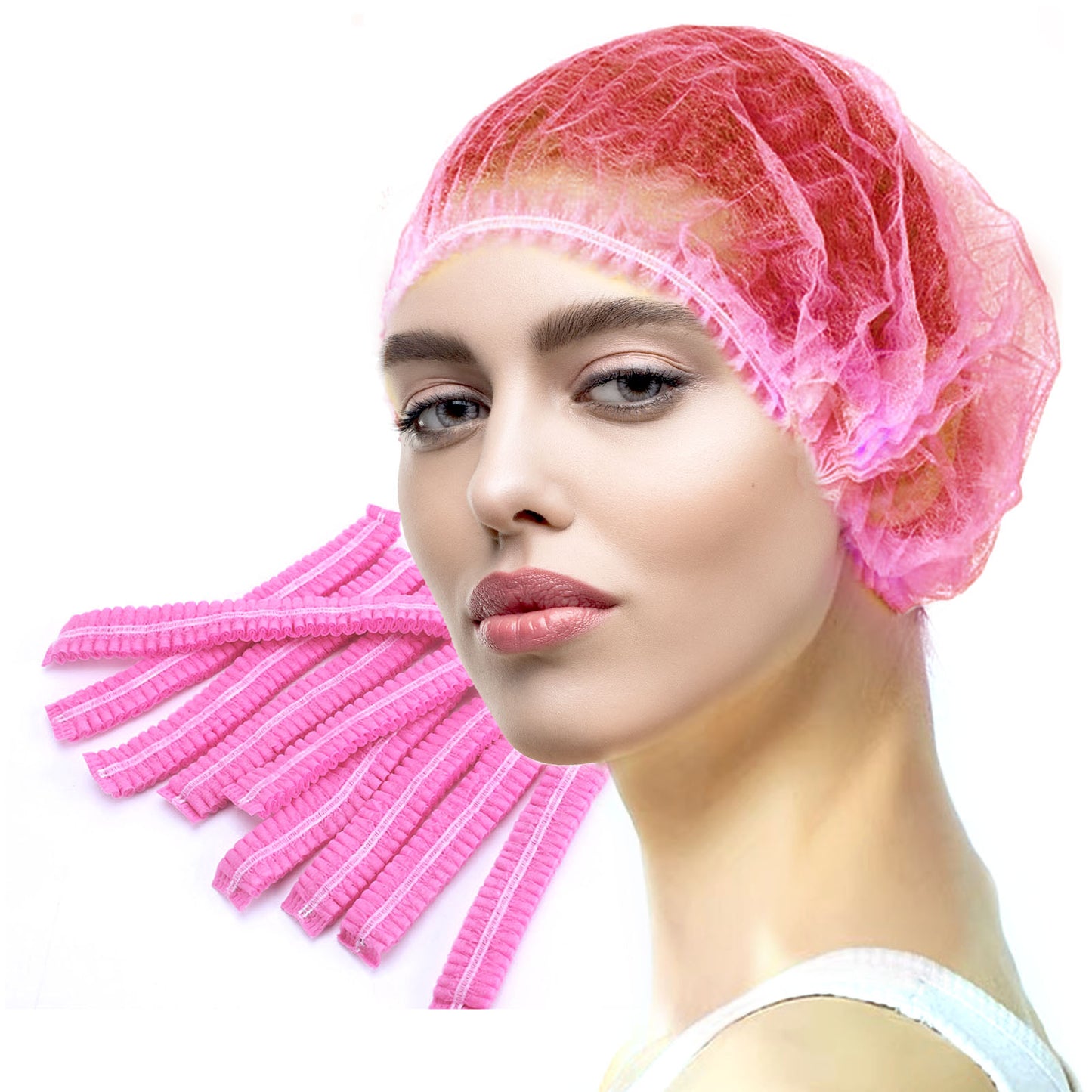 Disposable Non-Woven Hairnets, Bouffant Caps, Protective Hair Head Covers, Hair Net, Surgical Cap, Medical Hair Covers