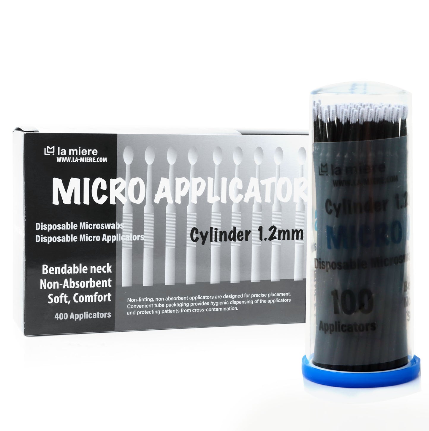 400Pcs/Box Bendable Dental Microbrush Applicator, Disposable Micro Brushes International