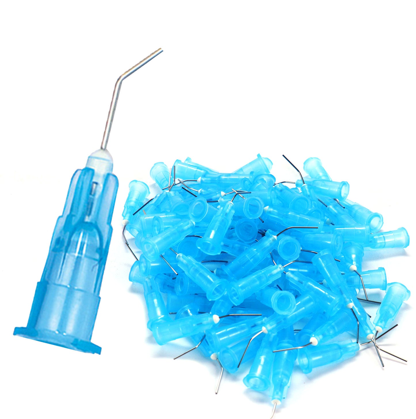 100Pkg. Pre-Bent applicator Tips Etchants Dental PreBent Flow Dispensing Needle Etchants Tips for Oil or Glue Applicator